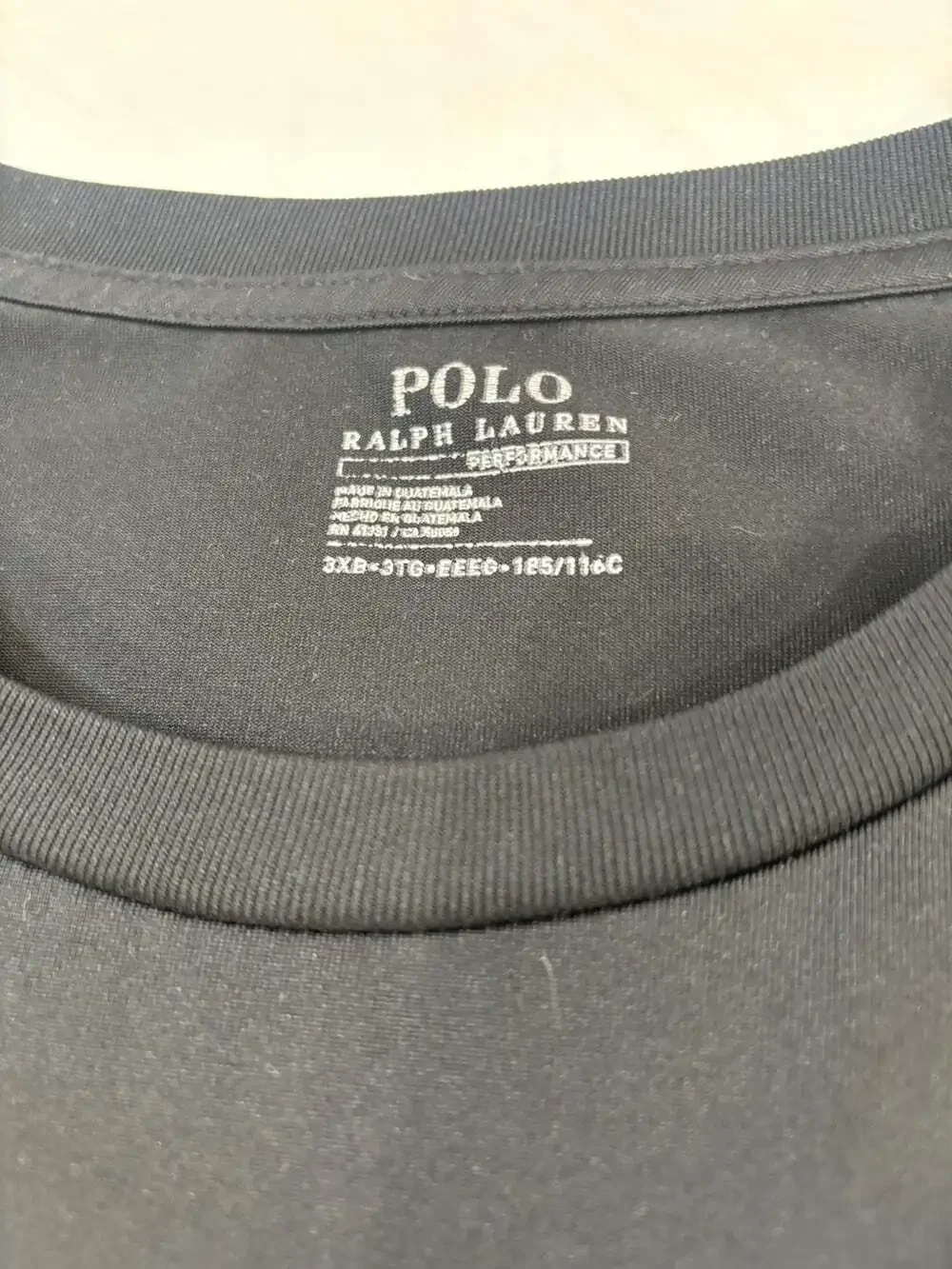 Polo Ralph Lauren Men’s Black Tee Shirt With Red Logo Size 3XL